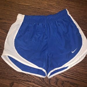 Nike Girls’ Dry Tempo Shorts Blue and White
